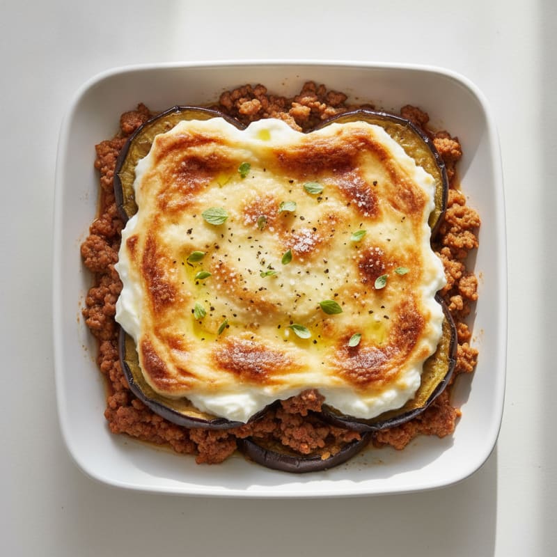 Lamb Moussaka with Eggplant and Béchamel