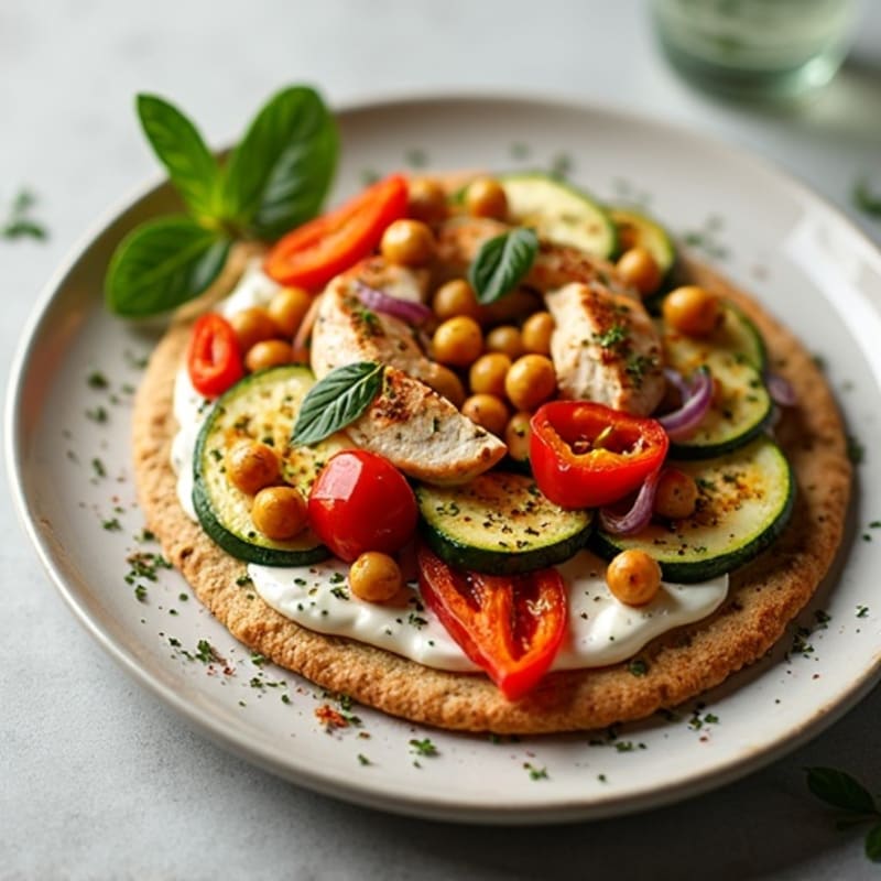Herb-Roasted Vegetable and Goat Cheese Flatbread