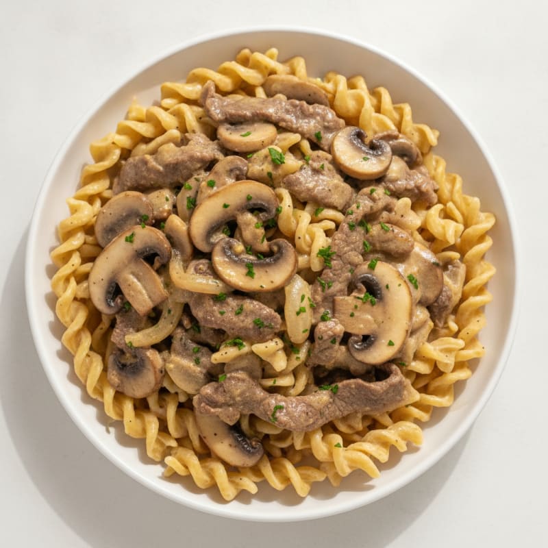 Hearty Beef Stroganoff with Egg Noodles