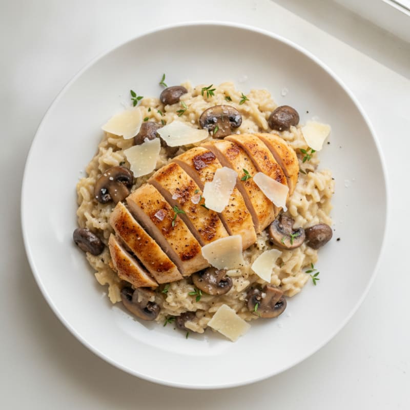 Creamy Mushroom Risotto with Parmesan