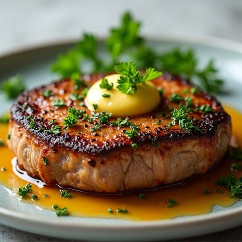 Herb-Crusted Pan-Seared Steak with Garlic Butter