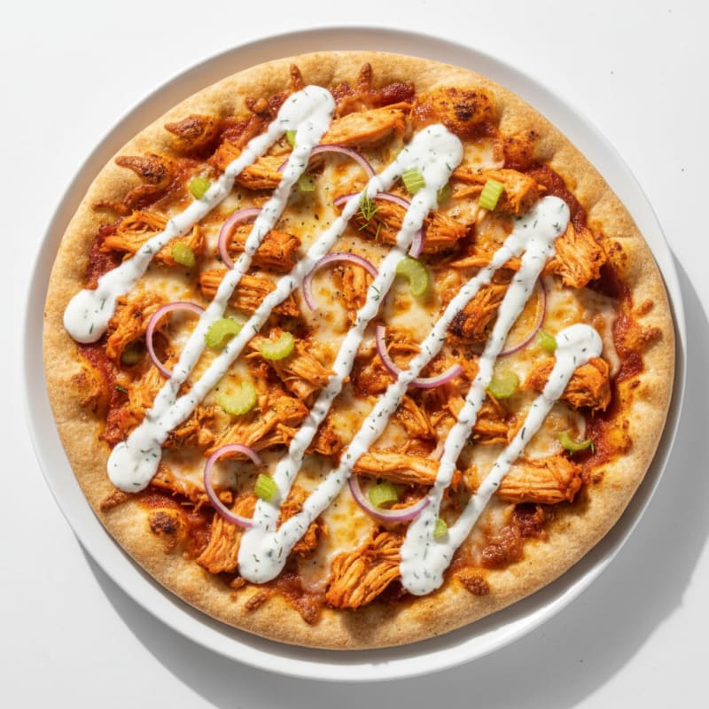 Crispy Buffalo Chicken Pizza with Ranch