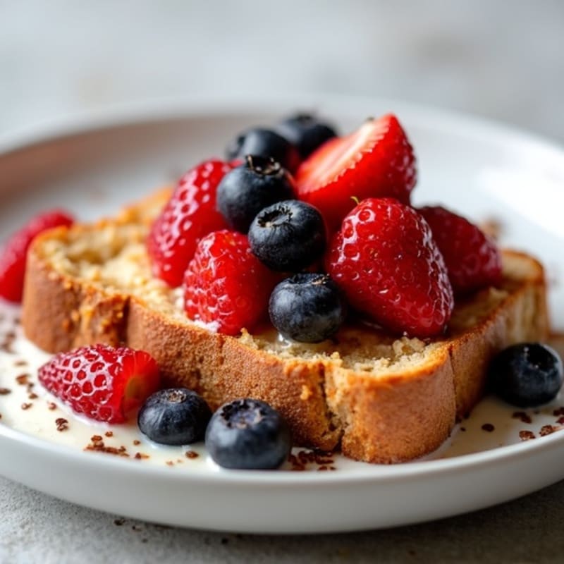Warm Spiced Whole Grain Berry Bread Pudding
