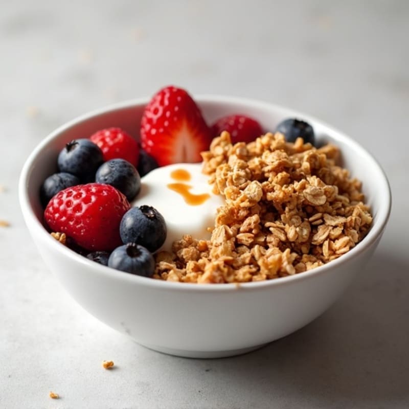 Creamy Greek Yogurt Bowl with Mixed Berries and Almond Butter
