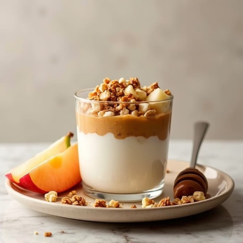 Protein Nut Butter Parfait with Chopped Nuts