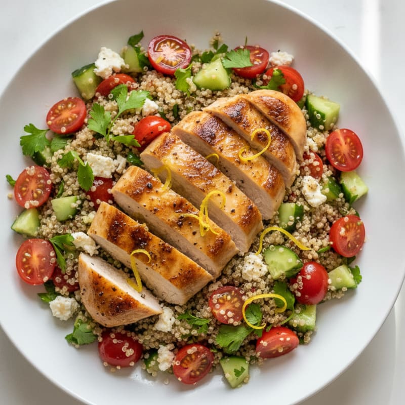 Zitronen-Kräuter-Hähnchen mit Quinoa-Salat