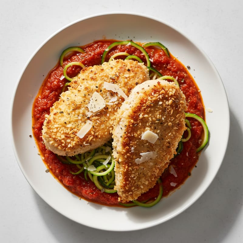 Crispy Parmesan Chicken with Zesty Marinara