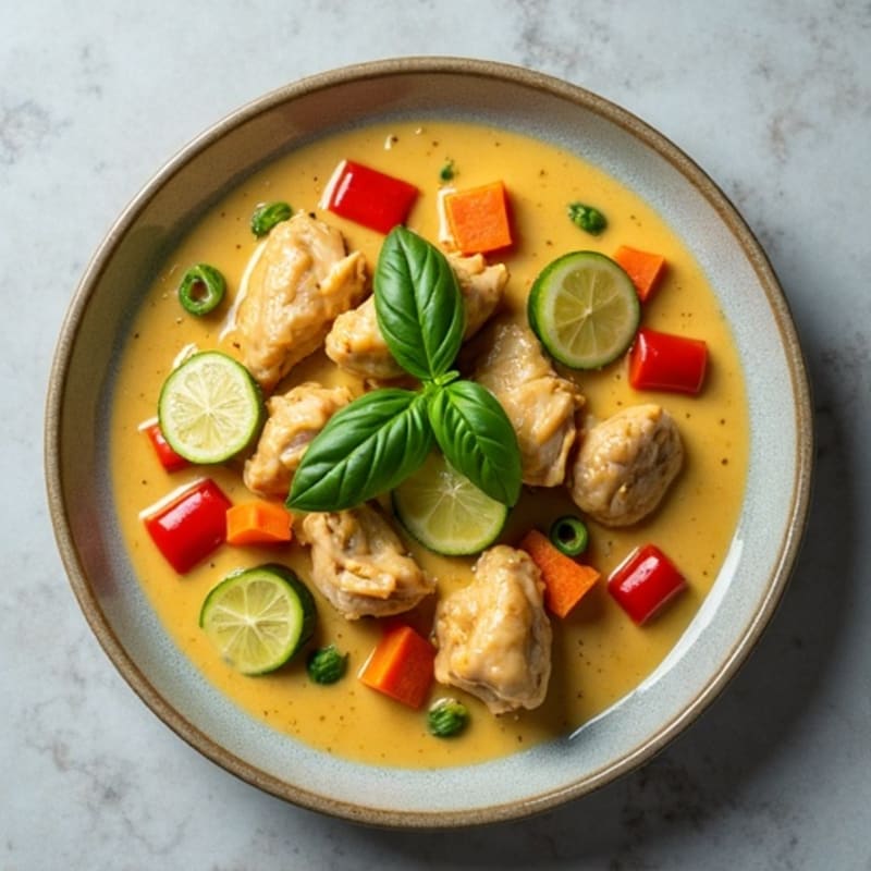 Creamy Chicken Thai Green Curry with Fresh Vegetables