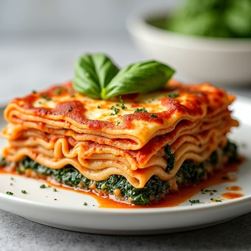 Lean Ground Turkey Lasagna with Creamy Ricotta and Spinach