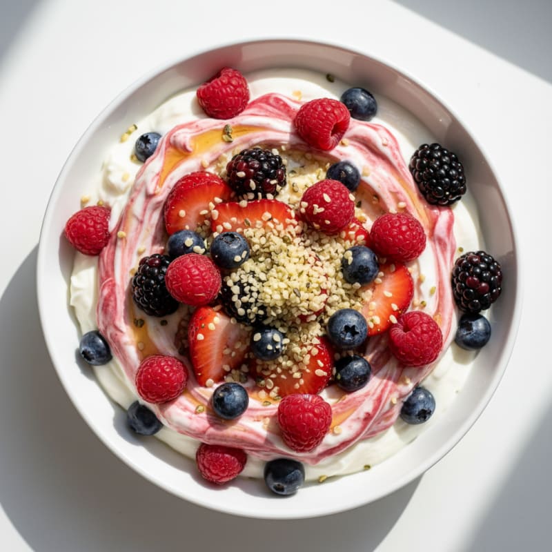 Creamy Greek Yogurt Protein Parfait with Mixed Berries