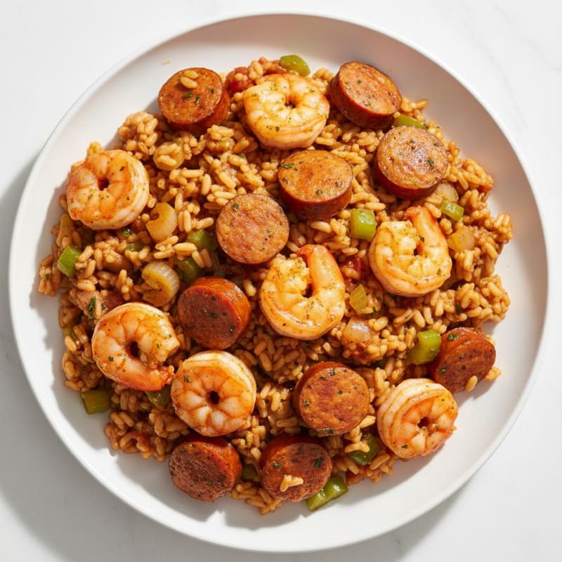 Smoky Creole Shrimp and Sausage Jambalaya