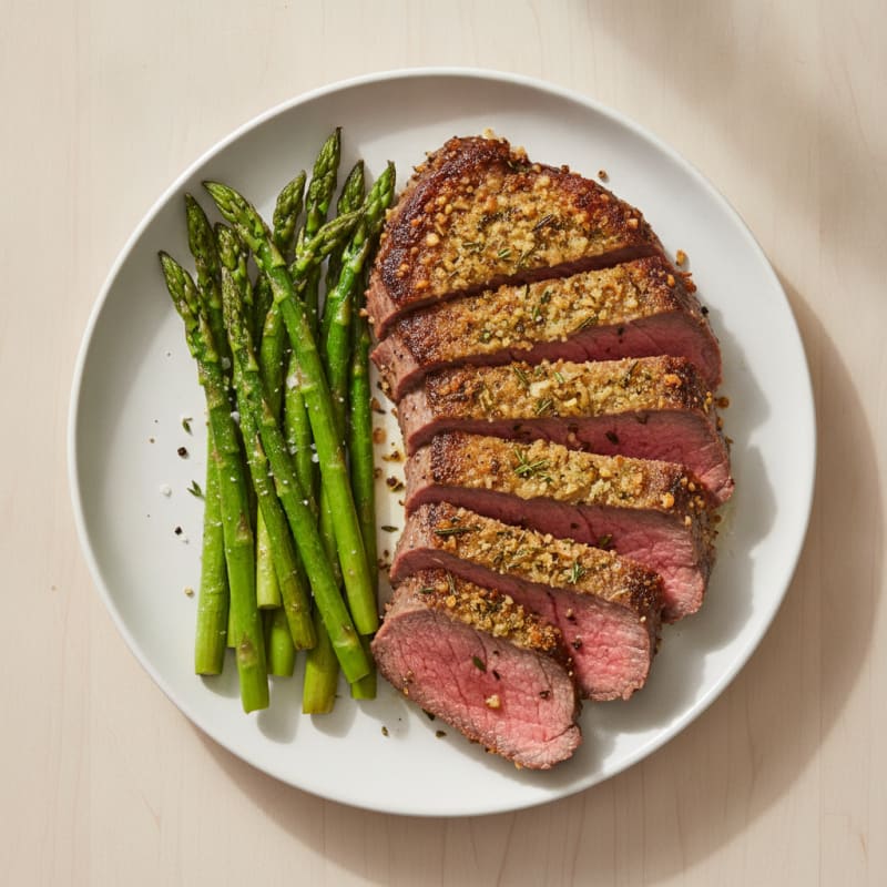 Garlic Herb-Crusted London Broil