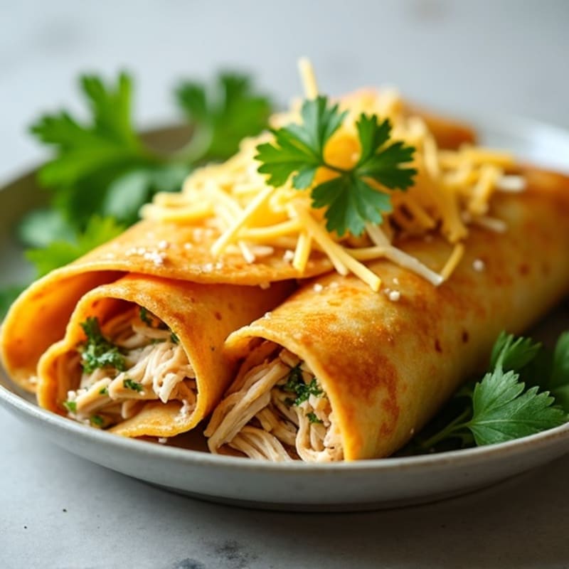 Salsa Verde Shredded Chicken Enchiladas