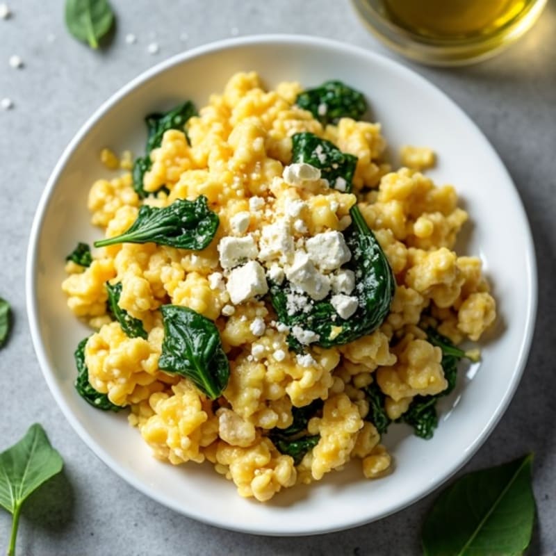 Egg White Scramble with Turkey Breast and Spinach