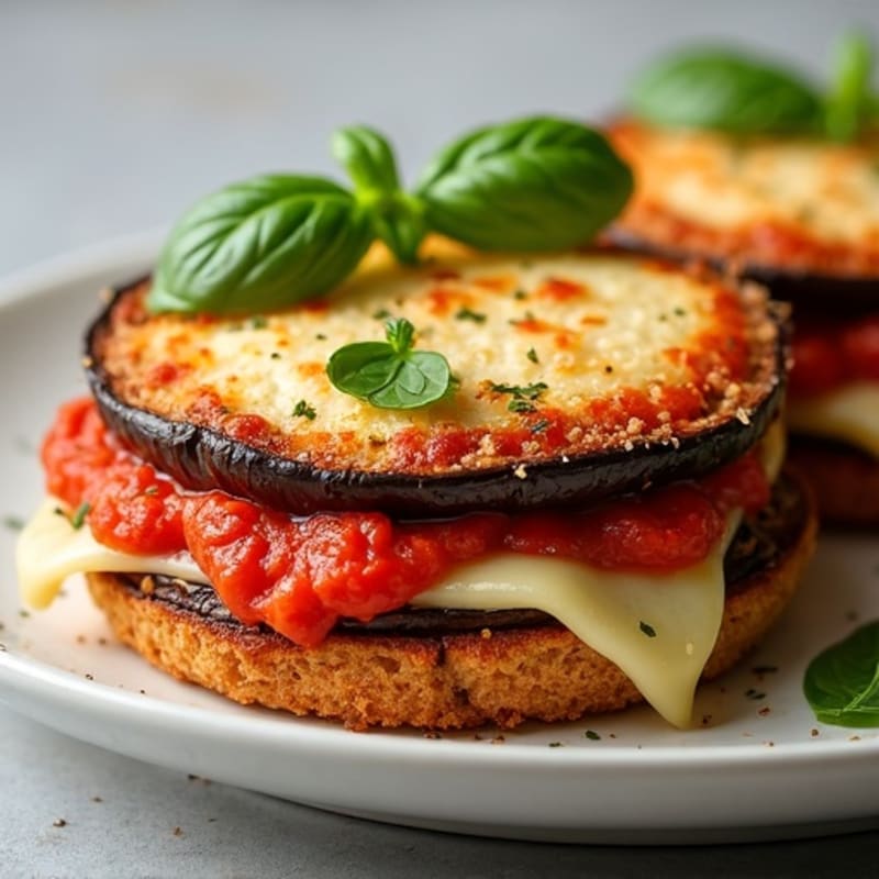 Crispy Baked Eggplant Parmesan Hero