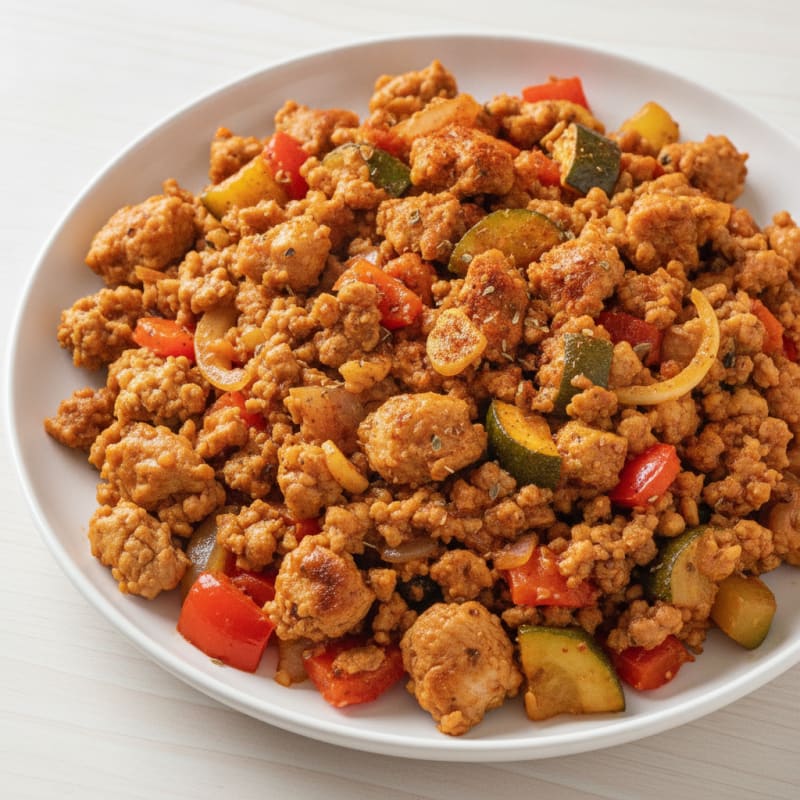Savory Ground Turkey and Vegetable Skillet