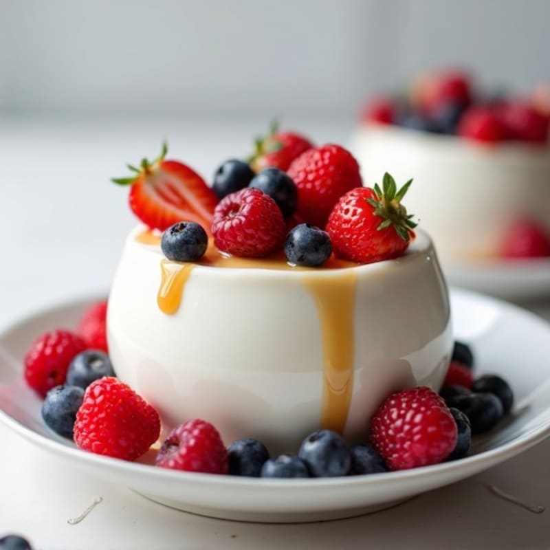 Silky Greek Yogurt Protein Mousse with Fresh Berries