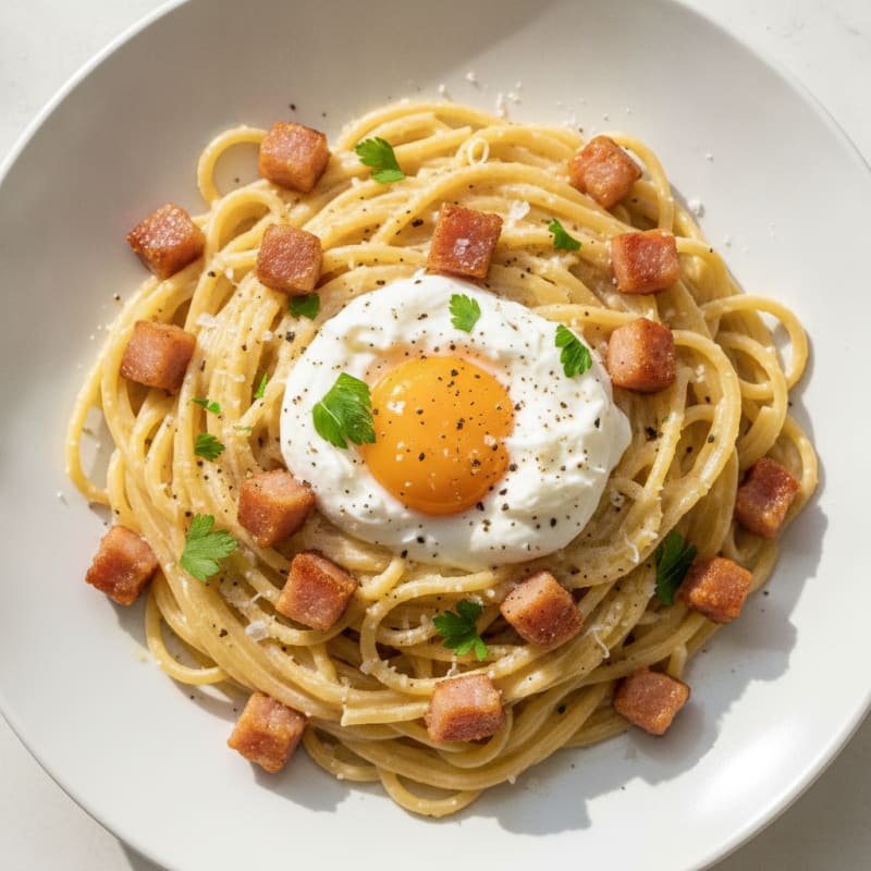 Classic Carbonara with Pancetta and Egg