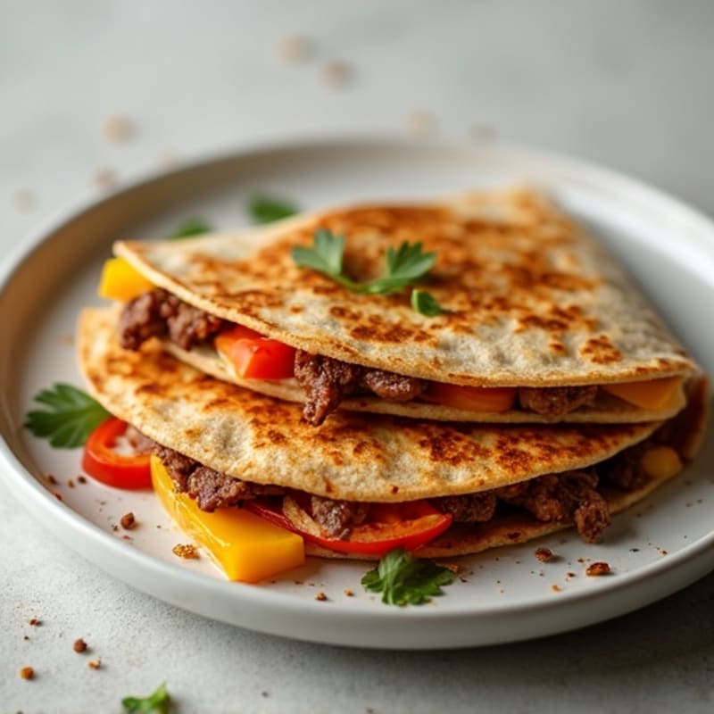 Grilled Steak and Bell Pepper Quesadillas