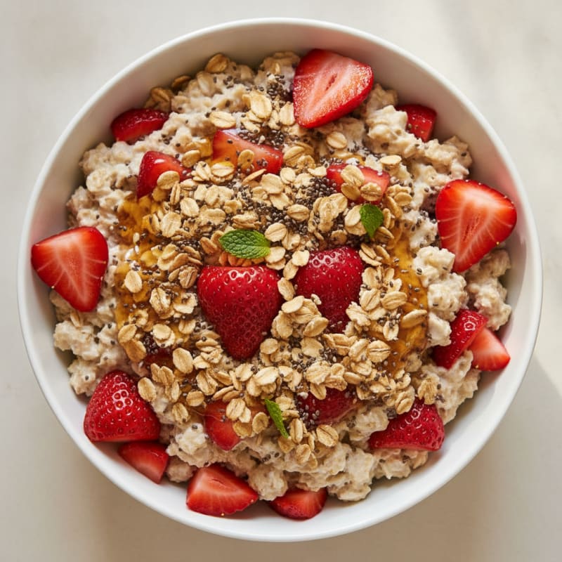 Strawberry Shortcake Overnight Oats