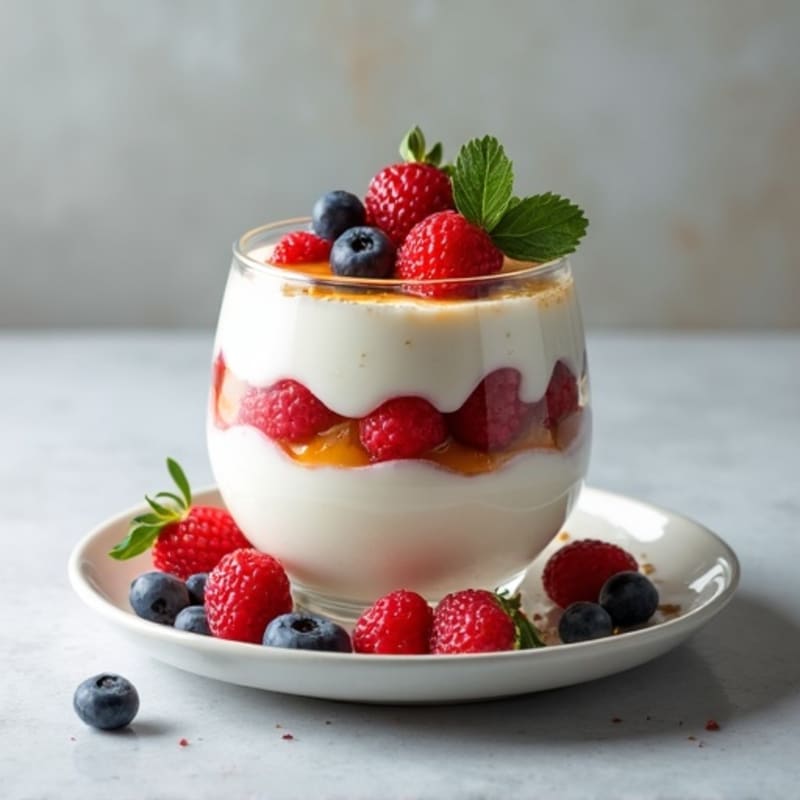 Greek Yogurt Protein Parfait with Mixed Berries