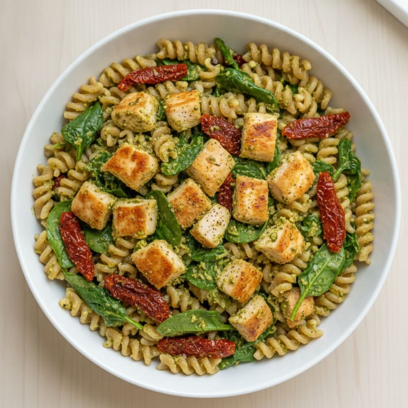 Pesto Chicken with Sundried Tomato Pasta