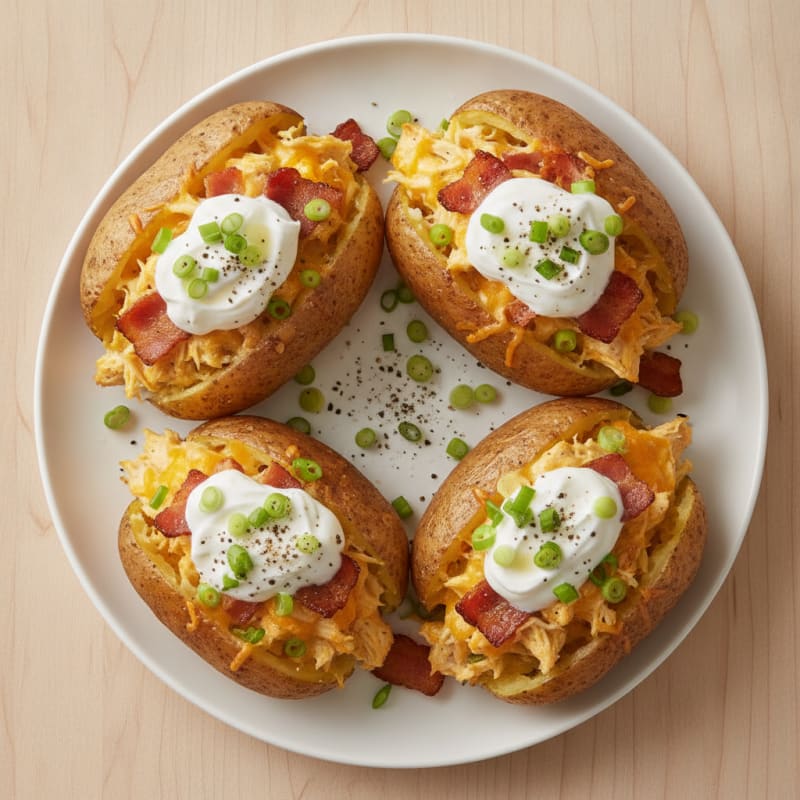 Bacon-Cheddar Stuffed Baked Potatoes