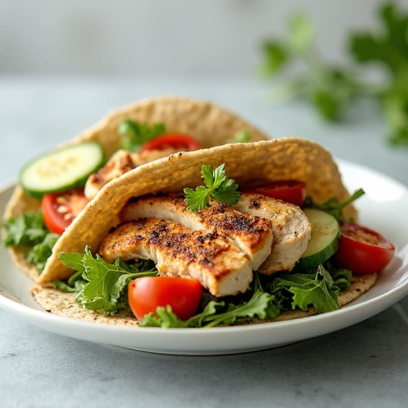 Loaded Grilled Chicken Wrap with Fresh Veggies