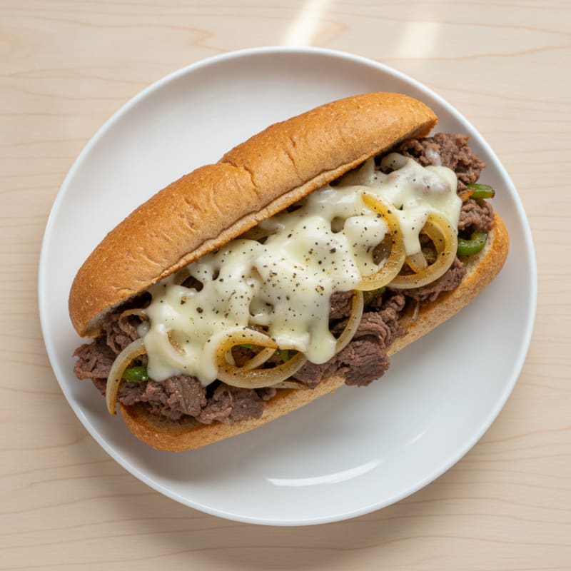 Classic Philly Cheesesteak Sandwich