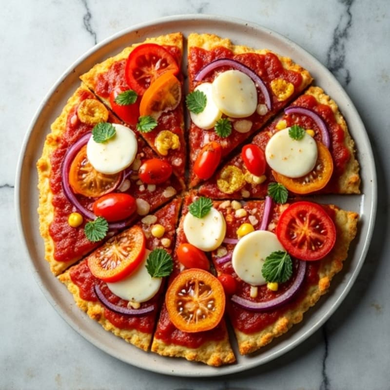 Sheet Pan Chicken Pizza with Roasted Vegetables