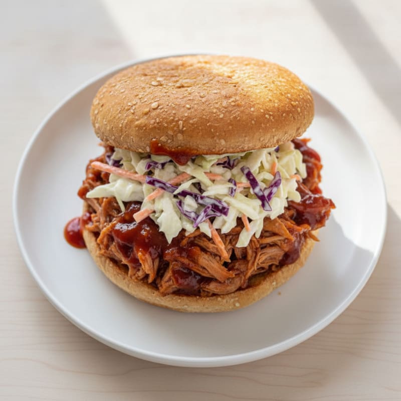 BBQ Pulled Pork Sandwich with Coleslaw