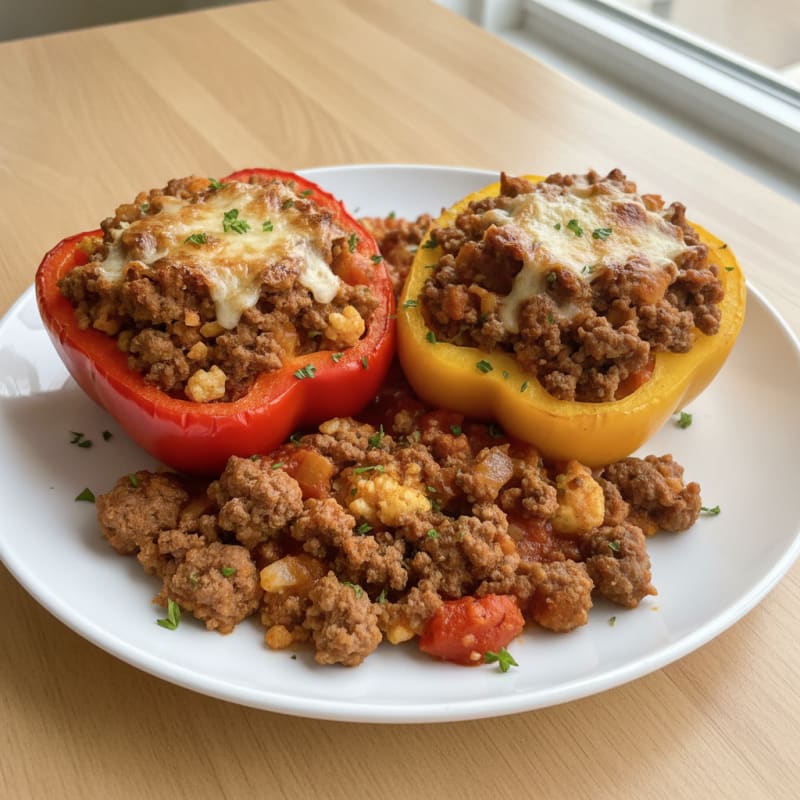 Ground Beef Stuffed Bell Peppers