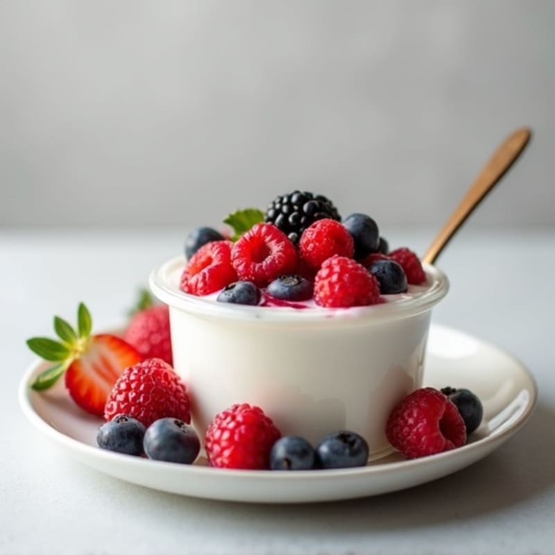 Creamy Greek Yogurt Protein Mousse with Berries