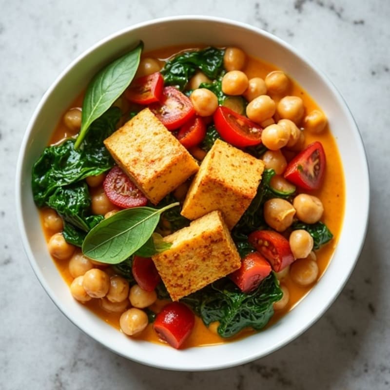 Creamy Chickpea and Spinach Curry