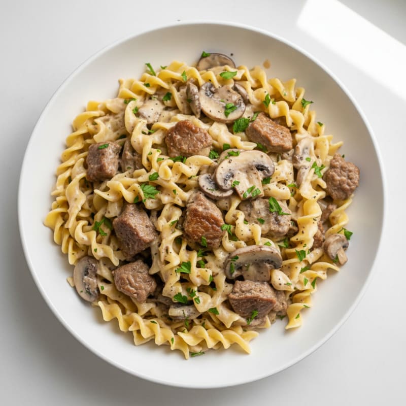 Classic Beef Stroganoff with Egg Noodles