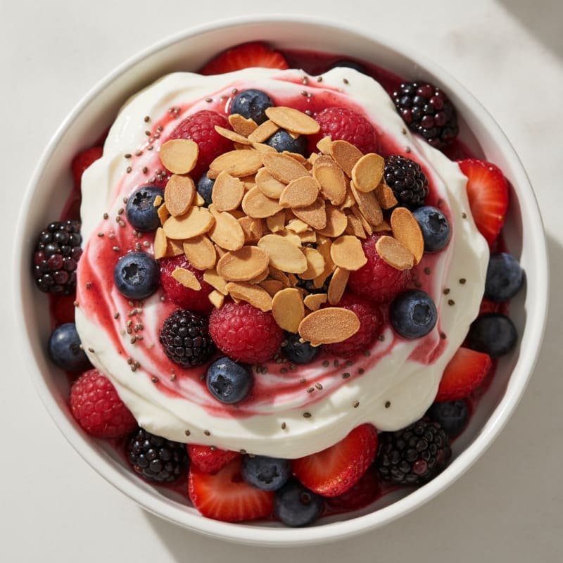 Creamy Greek Yogurt Protein Parfait with Mixed Berries