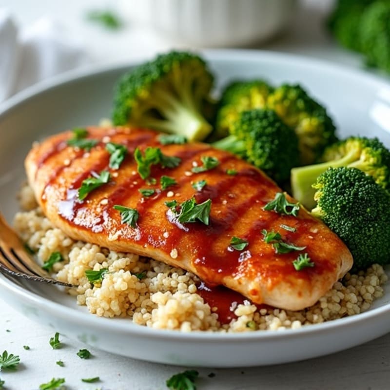 Sheet Pan Teriyaki Chicken and Broccoli with Quinoa