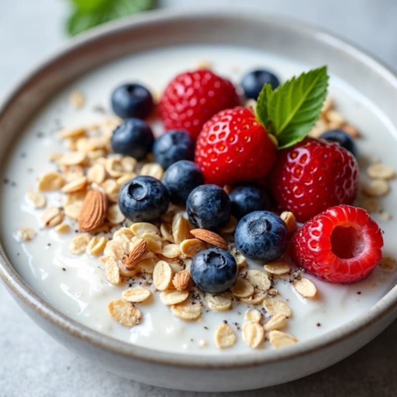 Creamy Greek Yogurt Oatmeal with Fresh Berries