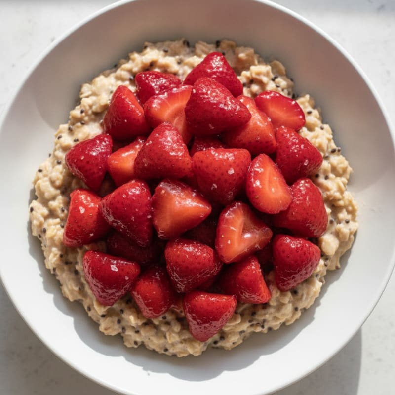 Strawberry Shortcake Overnight Oats