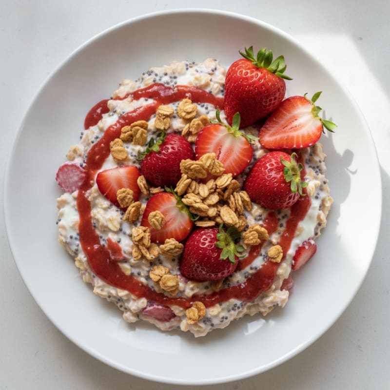 Strawberry Shortcake Overnight Oats