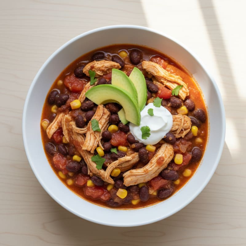 Slow Cooker Chicken and Black Bean Chili