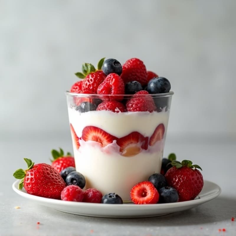 Greek Yogurt Protein Parfait with Mixed Berries