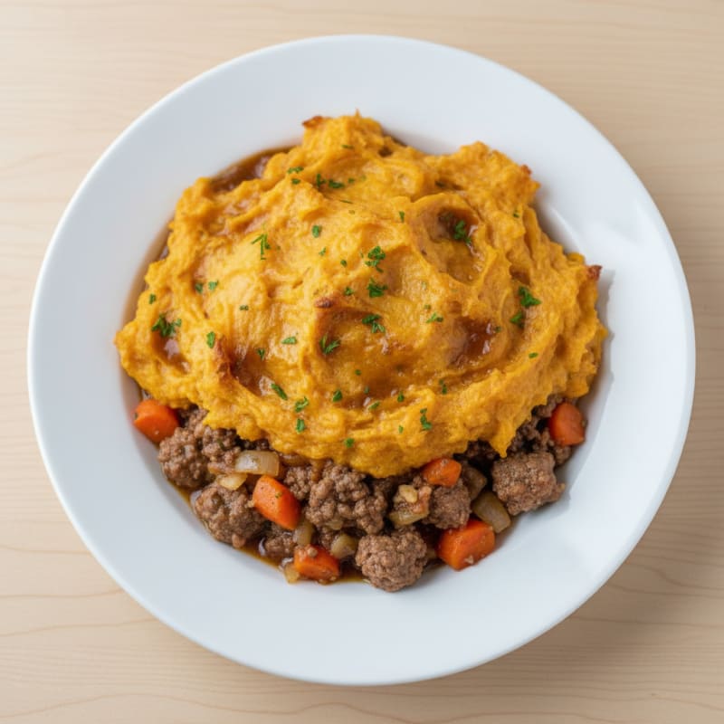 Ground Beef and Sweet Potato Cottage Pie