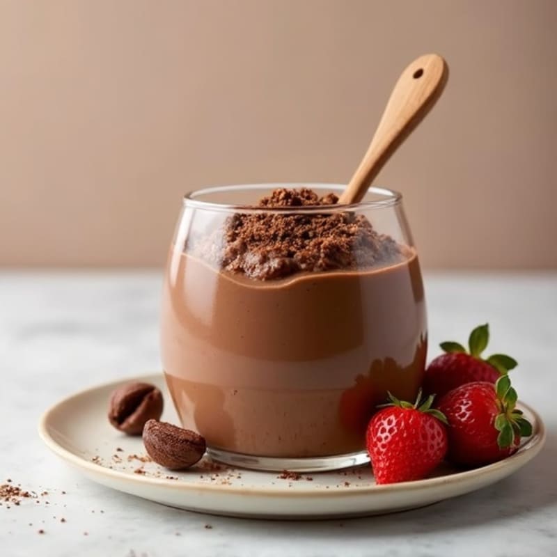Silky Chocolate Protein Pudding with Almond Butter