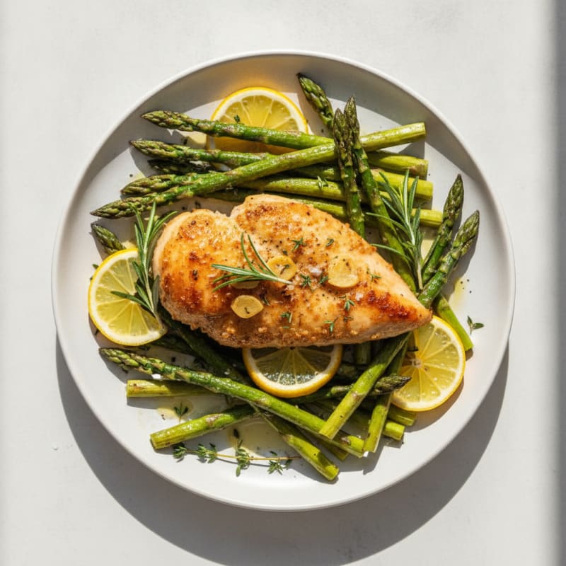 Herb-Roasted Chicken and Asparagus