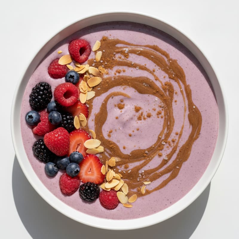Almond Butter Tofu Berry Smoothie