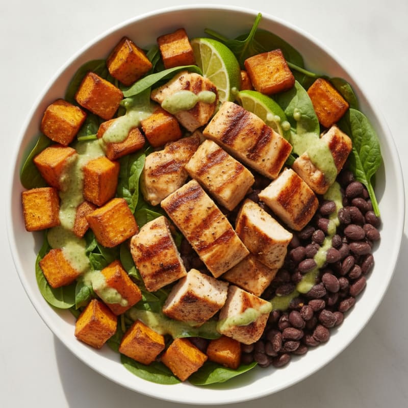 Roasted Sweet Potato & Black Bean Bowl