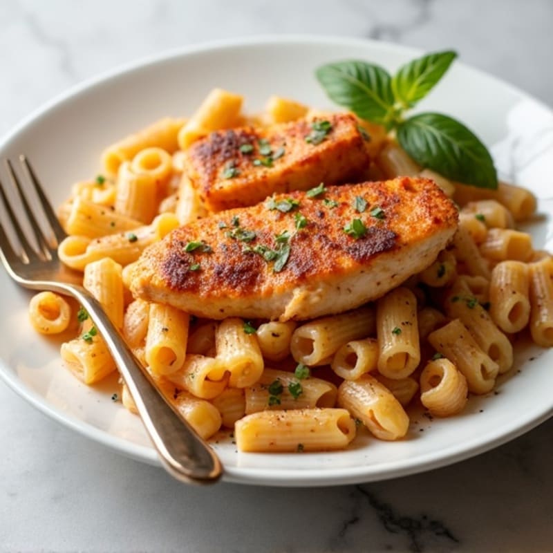 Spicy Cajun Chicken with Creamy Whole Wheat Pasta