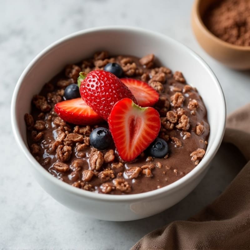 Fudgy Dark Chocolate Protein Oatmeal