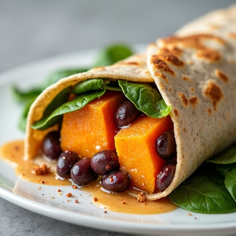 Protein-Packed Sweet Potato Black Bean Breakfast Burrito
